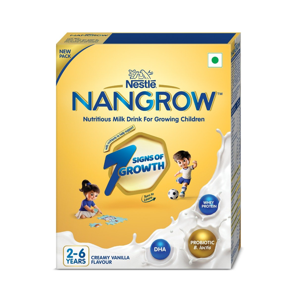 Nestle Nangrow Nutritious Milk Powder Drink For Growing Children Toddler Aged 2-6 Years | Contains DHA | Rich In Protein & Vital Nutrients | Creamy Vanilla Flavor, 400gm, BIB Pack , Pack of 1 Nestle Nangrow Nutritious Milk Powder Drink For Growing Children Toddler Aged 2-6 Years | Contains DHA | Rich In Protein & Vital Nutrients | Creamy Vanilla Flavor, 400gm, BIB Pack , Pack of 1