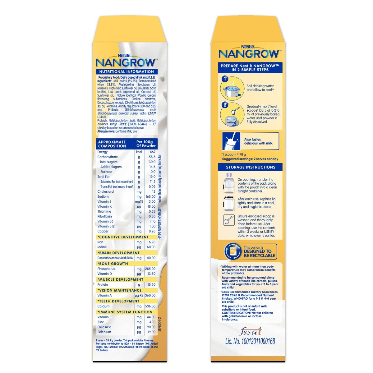 Nestle Nangrow Nutritious Milk Powder Drink For Growing Children Toddler Aged 2-6 Years | Contains DHA | Rich In Protein & Vital Nutrients | Creamy Vanilla Flavor, 400gm, BIB Pack , Pack of 1 Nestle Nangrow Nutritious Milk Powder Drink For Growing Children Toddler Aged 2-6 Years | Contains DHA | Rich In Protein & Vital Nutrients | Creamy Vanilla Flavor, 400gm, BIB Pack , Pack of 1