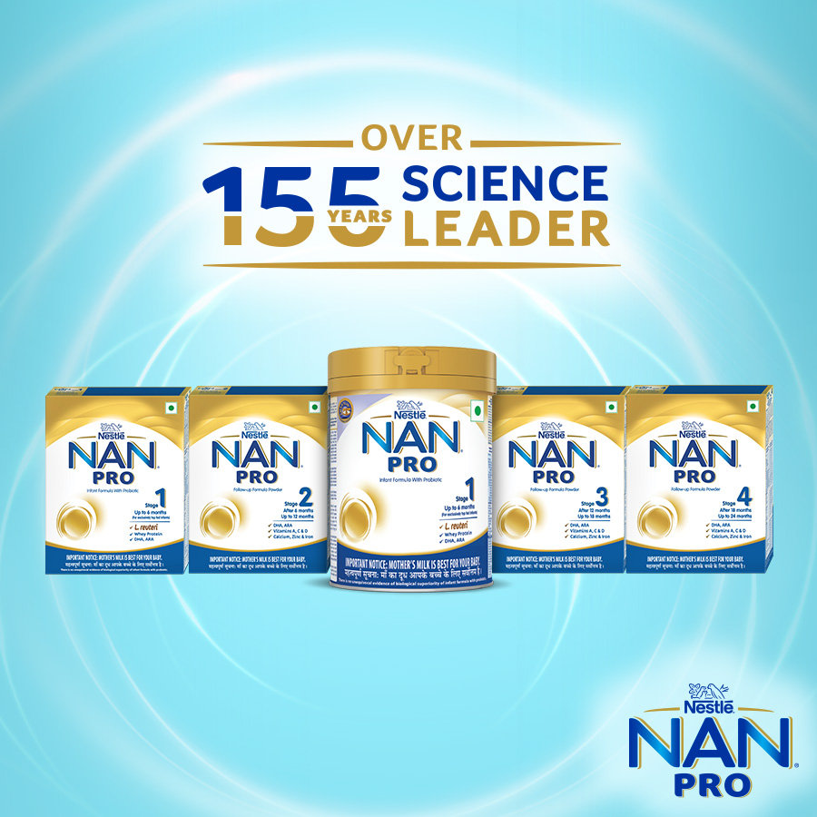 Nestle Nan Pro Stage 1 Infant Formula Milk Powder for Babies (Up to 6 Months) - with Probiotic, 1.2kg Bag-in-Box Pack, Pack of 1 Nestle Nan Pro Stage 1 Infant Formula Milk Powder for Babies (Up to 6 Months) - with Probiotic, 1.2kg Bag-in-Box Pack, Pack of 1