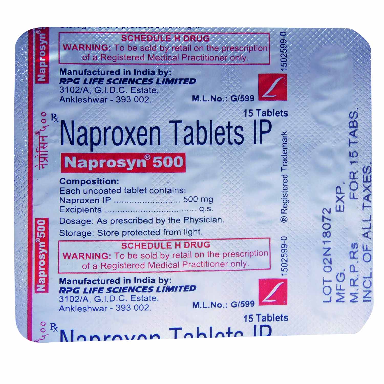 Naprosyn 500 Tablet 15's Price, Uses, Side Effects, Composition