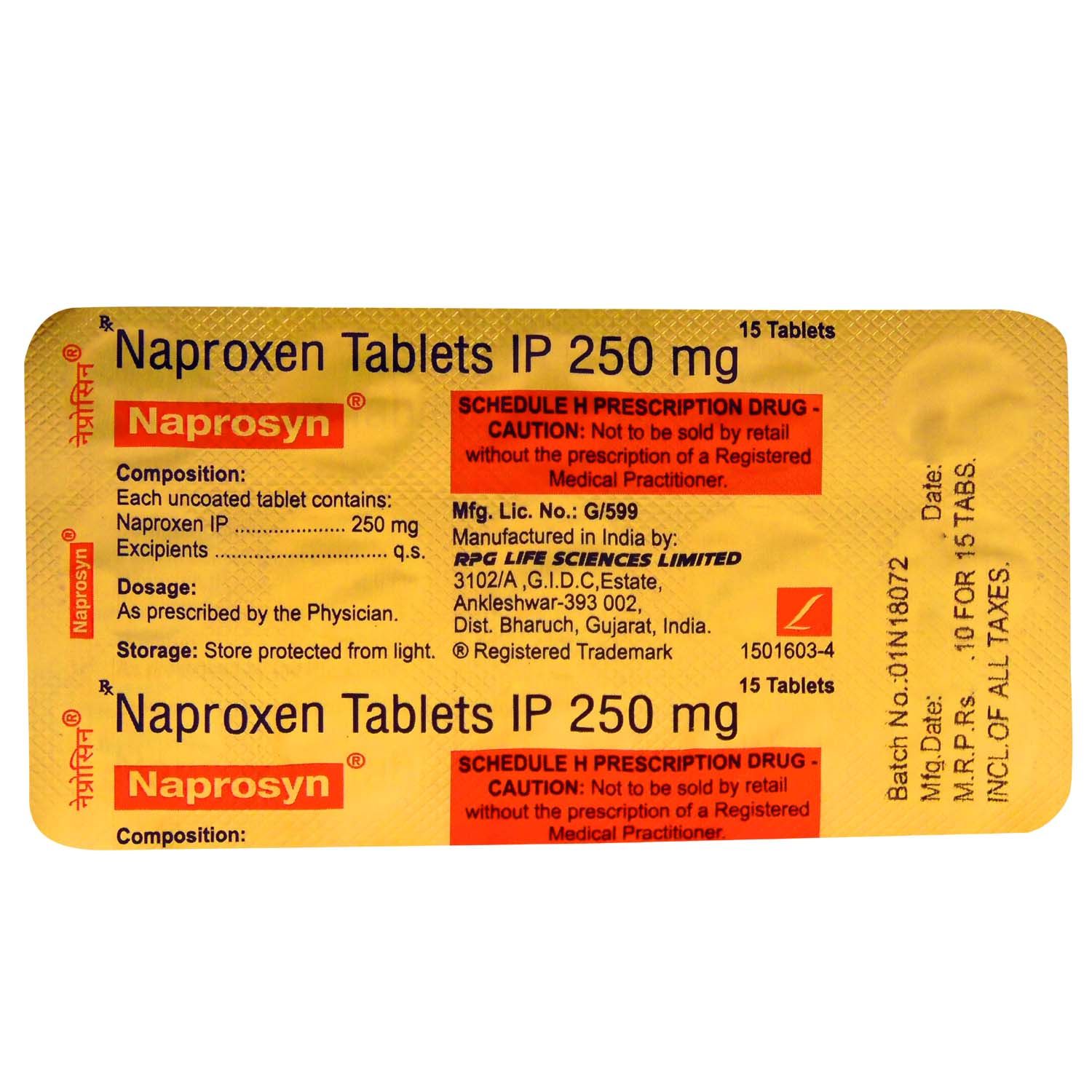 Naprosyn 250 Tablet 15's Price, Uses, Side Effects, Composition ...