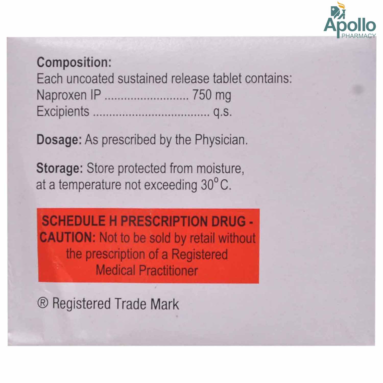 Naprosyn SR Tablet 10's, Pack of 10 TABLETS Naprosyn SR Tablet 10's, Pack of 10 TABLETS