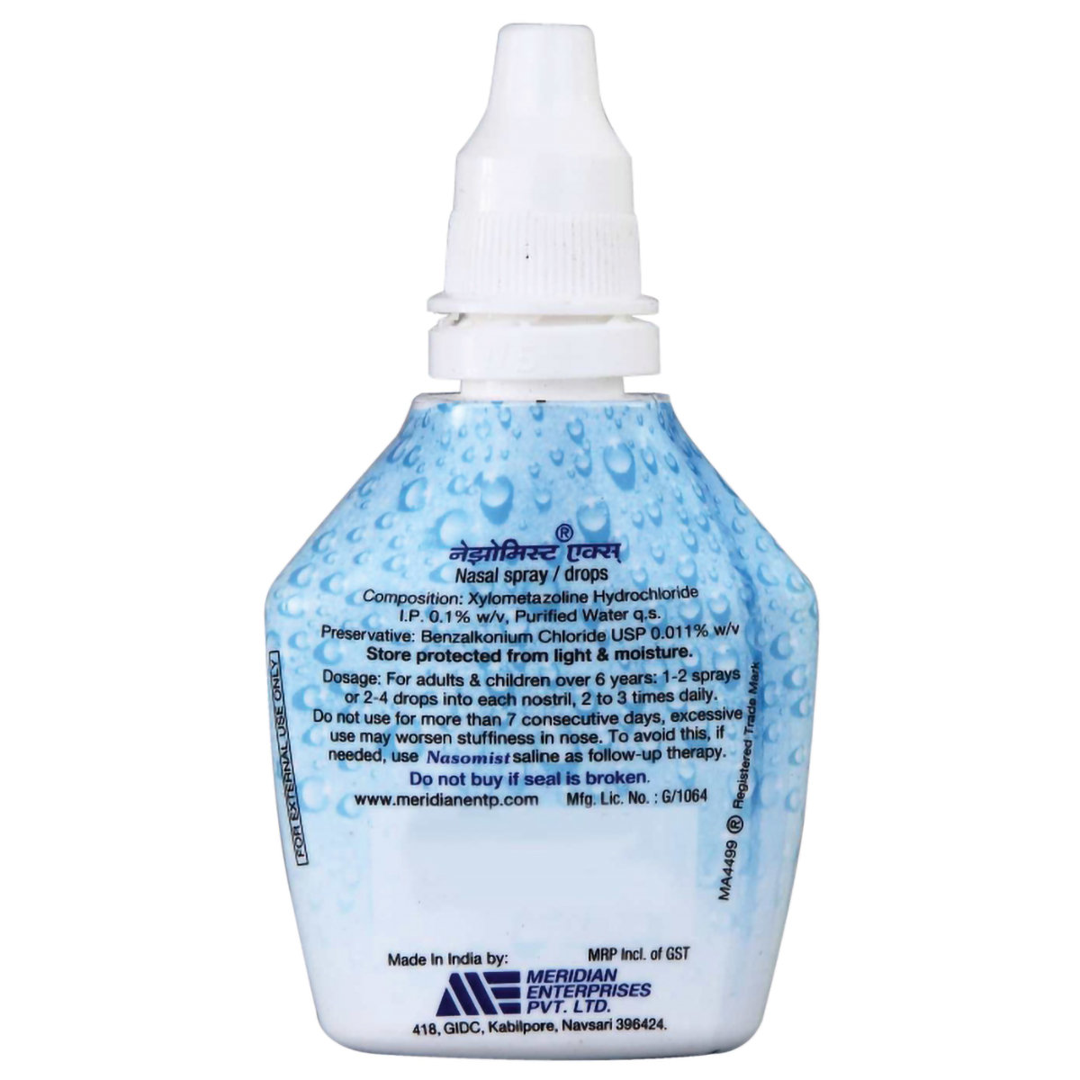 Nasomist-X Nasal Drops 10 ml, Pack of 1 Nasal Drops Nasomist-X Nasal Drops 10 ml, Pack of 1 Nasal Drops