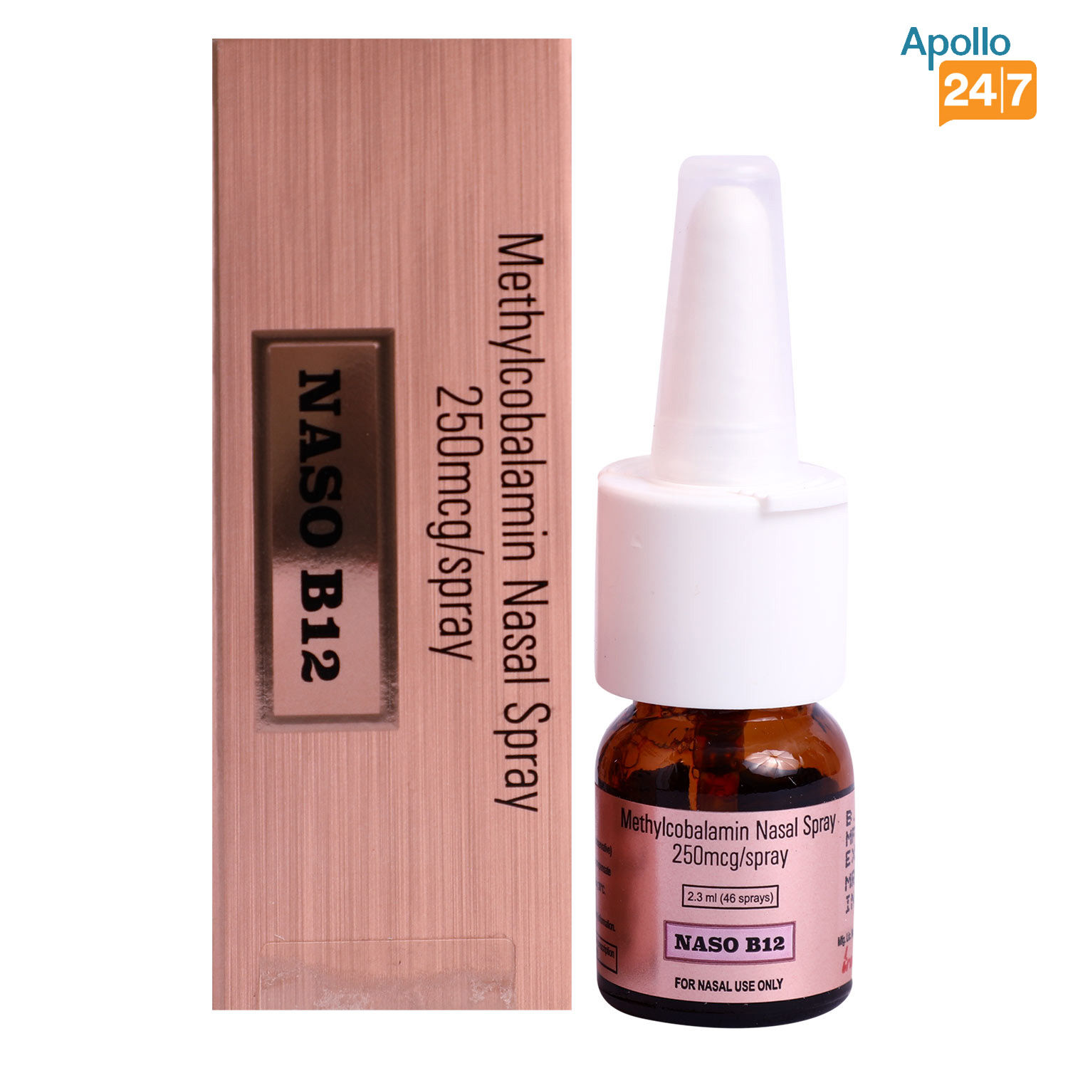 Naso B12 Nasal Spray 2.3 ml Price, Uses, Side Effects, Composition