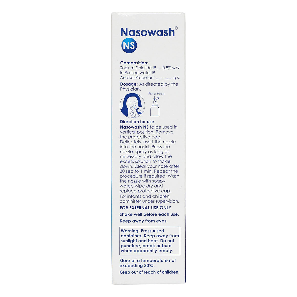 Nasowash NS Isotonic Nasal Spray 100 ml, Pack of 1 Nasal Spray Nasowash NS Isotonic Nasal Spray 100 ml, Pack of 1 Nasal Spray