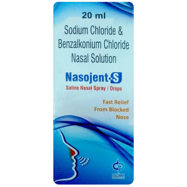 Nasojent-S Saline Nasal Spray/ Drops 20 ml, Pack of 1