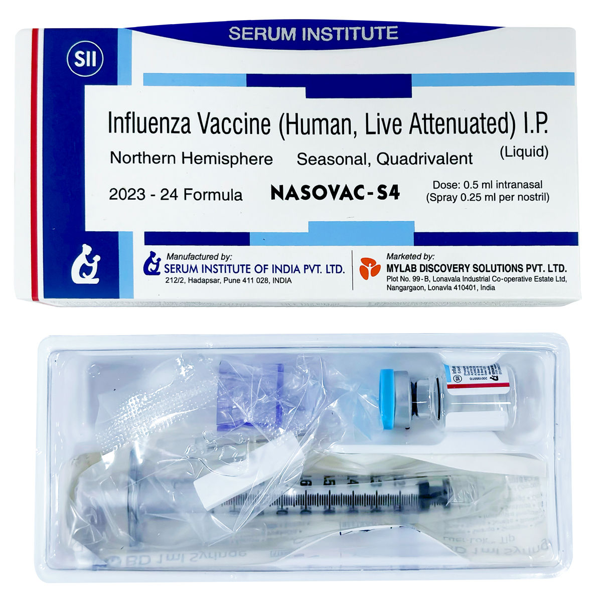 Buy Nasovac-S4 Influenza Vaccine 1's Online