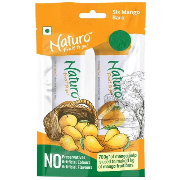 Naturo Mango Fruit Bars, 42 gm, Pack of 1