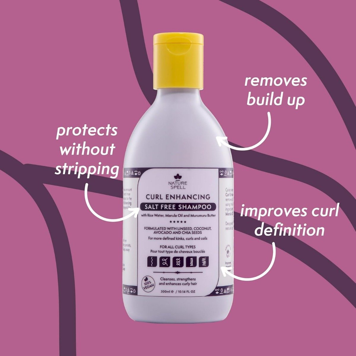 Nature Spell Curl Enhancing Salt Free Shampoo, 300 ml, Pack of 1 Nature Spell Curl Enhancing Salt Free Shampoo, 300 ml, Pack of 1