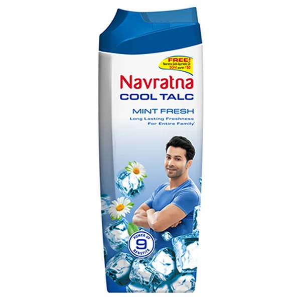 Navratna Mint Fresh Cool Talc, 100 gm