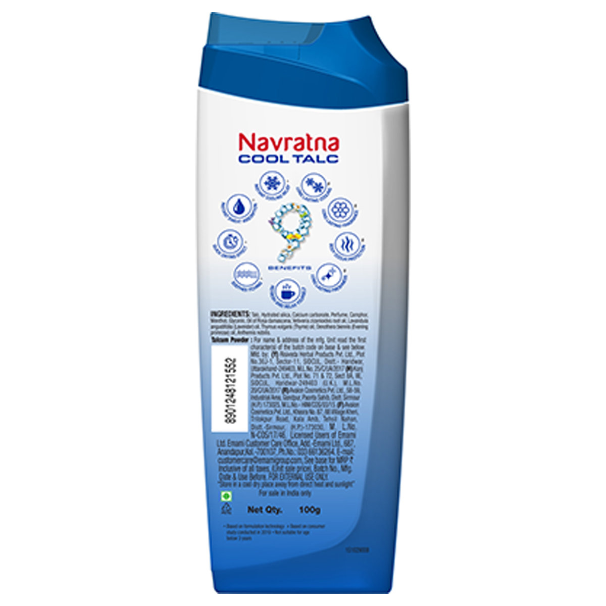 Navratna Cool Mint Fresh Talc 100 gm | Soothes Itching | Prevents Body Odour | Relax & Refresh Body | Long Lasting Cooling, Fragrance & Freshness, Pack of 1 Navratna Cool Mint Fresh Talc 100 gm | Soothes Itching | Prevents Body Odour | Relax & Refresh Body | Long Lasting Cooling, Fragrance & Freshness, Pack of 1