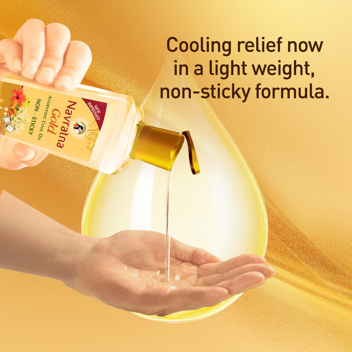 Navratna Gold Almond Cool Ayurvedic Oil, 200ml, Pack of 1 Navratna Gold Almond Cool Ayurvedic Oil, 200ml, Pack of 1