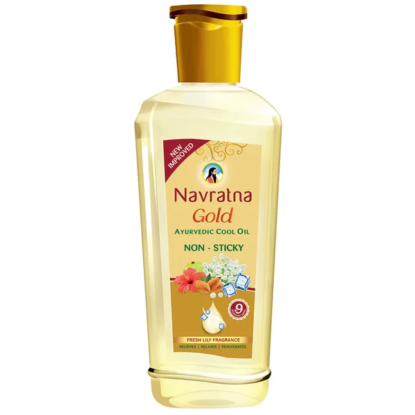 Navratna Gold Almond Cool Ayurvedic Oil, 90 ml, Pack of 1