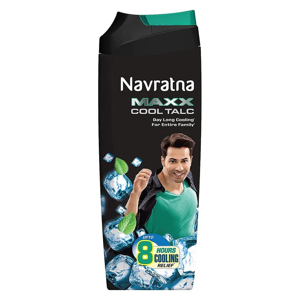 Navratna Maxx Cool Talc 100 gm + Navratna Gold Ayurvedic Oil Free 50 ml, Pack of 1 Navratna Maxx Cool Talc 100 gm + Navratna Gold Ayurvedic Oil Free 50 ml, Pack of 1