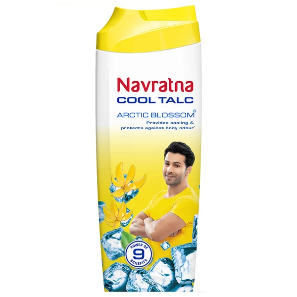 Navratna Arctic Blossom Cool Talc, 200 gm, Pack of 1