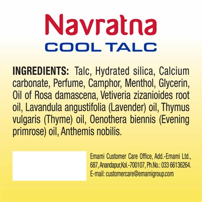 Navratna Cool Arctic Blossom Talc Powder, 200 gm, Pack of 1