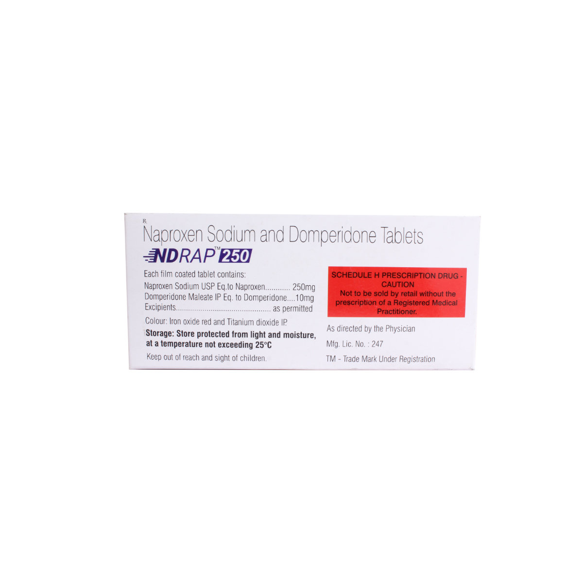 Ndrap 250 Tablet 10's, Pack of 10 TABLETS Ndrap 250 Tablet 10's, Pack of 10 TABLETS