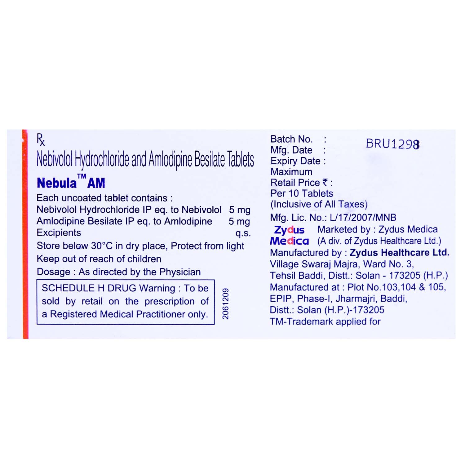 Nebula AM Tablet 10's, Pack of 10 TABLETS Nebula AM Tablet 10's, Pack of 10 TABLETS