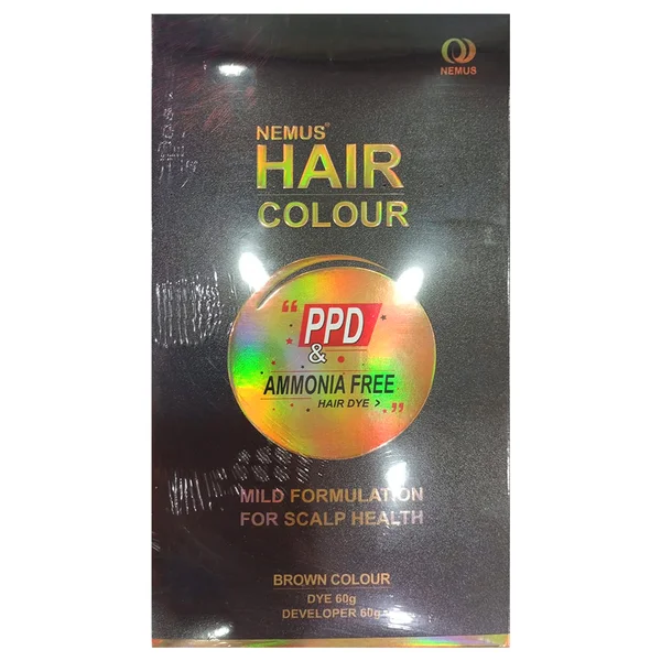 Nemus Hair Colour Ppd Hair Dye Brown Colour, 60 gm