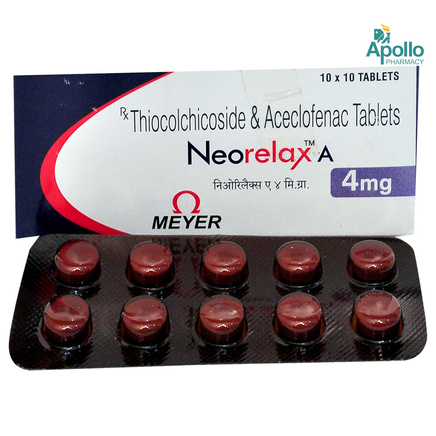 Neorelax A 4 mg Tablet 10's, Pack of 10 Neorelax A 4 mg Tablet 10's, Pack of 10