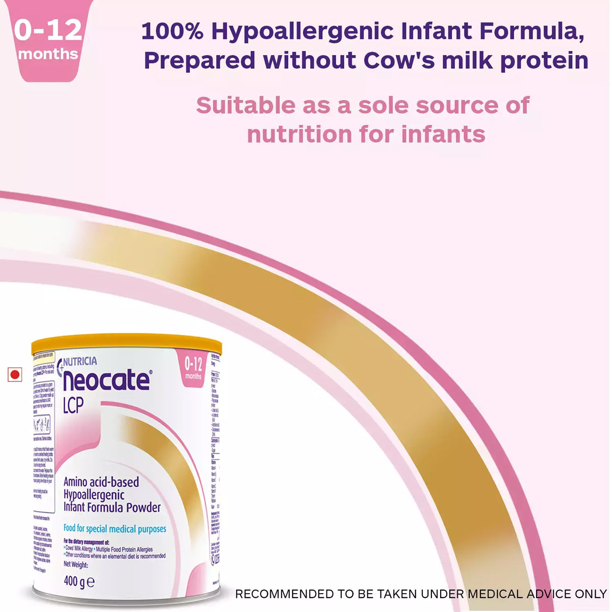 Nutrica Neocate LCP Infant Formula Powder for 0 to 12 Months Baby, 400 gm Tin, Pack of 1 Nutrica Neocate LCP Infant Formula Powder for 0 to 12 Months Baby, 400 gm Tin, Pack of 1