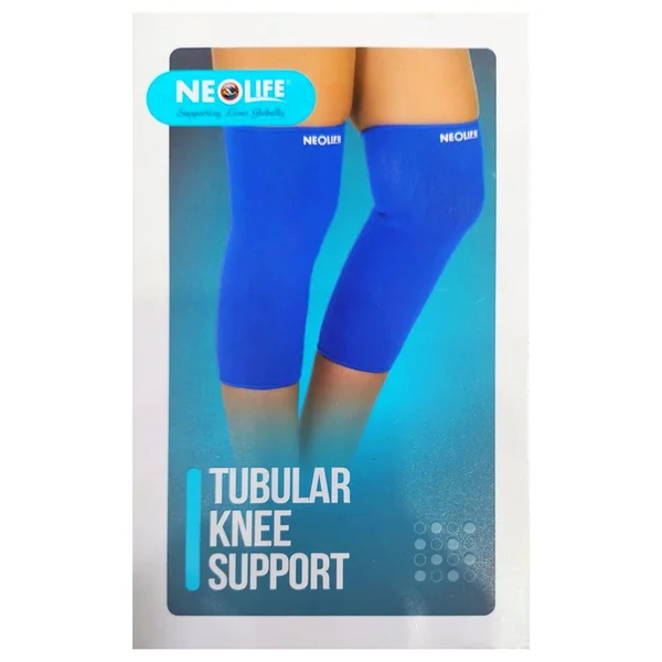 Neolife Tubular Knee Support Blue KS-07 Large (Aadhar), 1 Count, Pack of 1