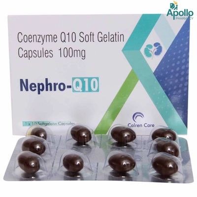 Nephro Q10 Capsule 10's, Pack of 10 CAPSULES