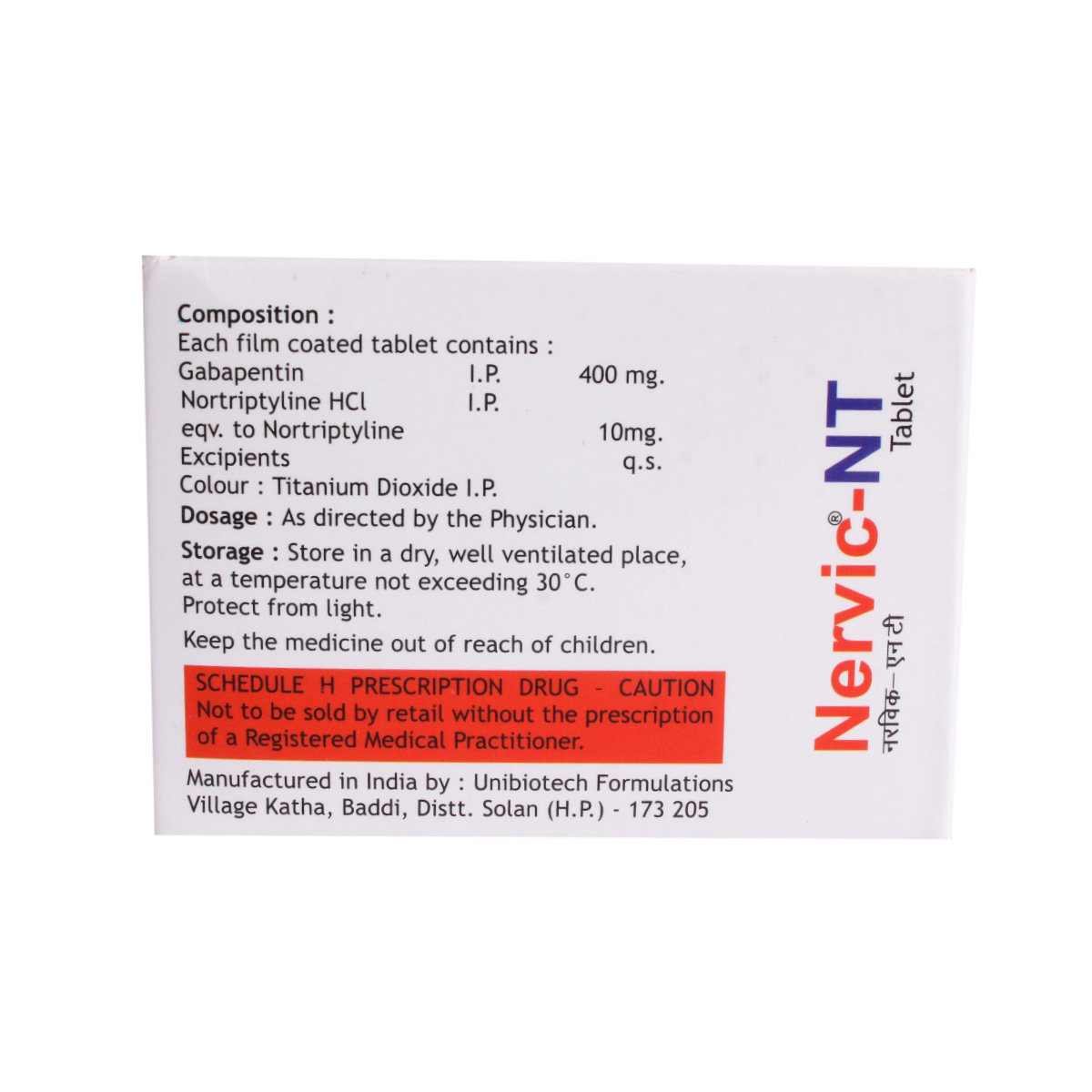 Nervic-NT Tablet 10's, Pack of 10 TABLETS Nervic-NT Tablet 10's, Pack of 10 TABLETS