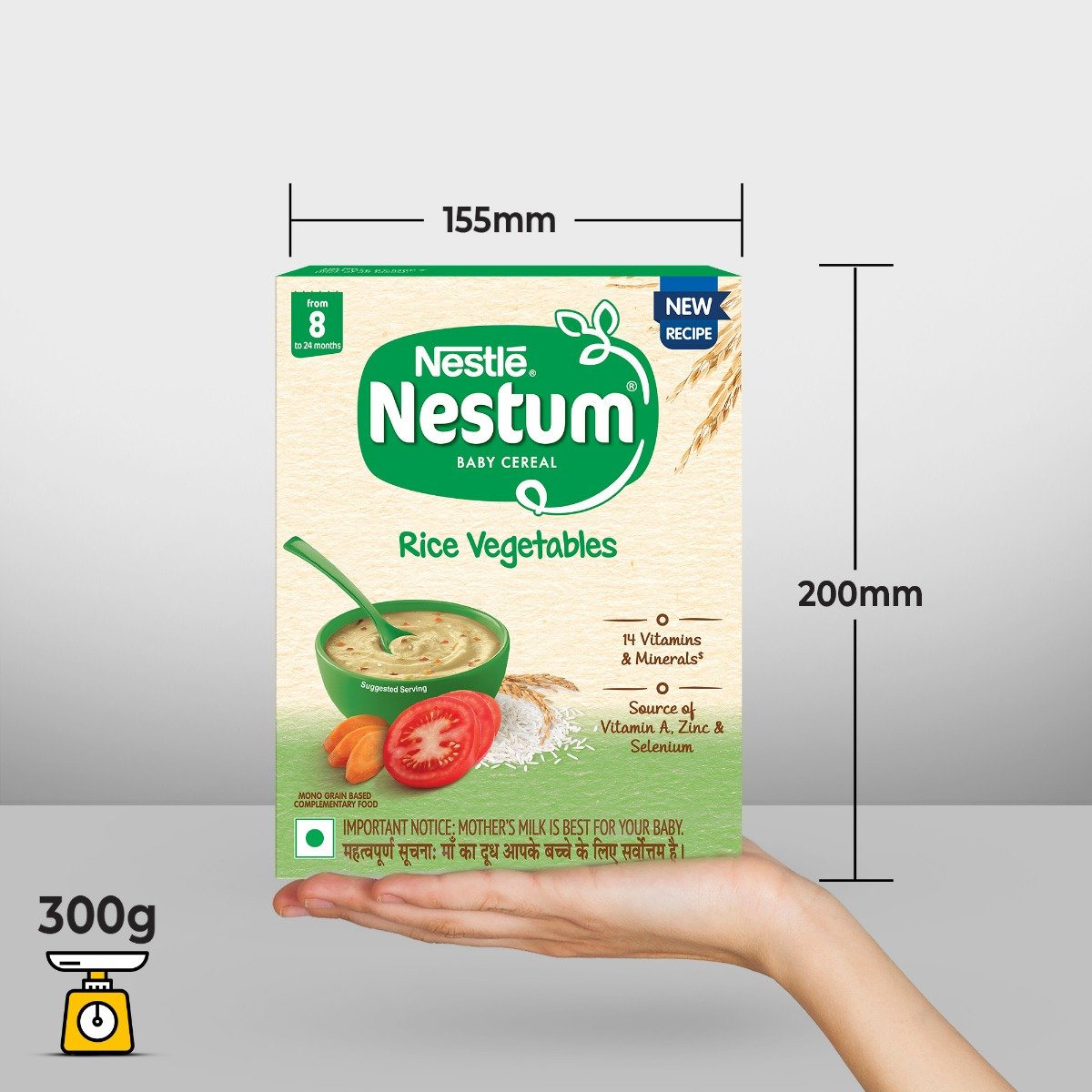 Nestle Nestum Baby Cereal Rice Vegetables (From 8 to 24 Months) Powder, 300 gm Refill Pack, Pack of 1 Nestle Nestum Baby Cereal Rice Vegetables (From 8 to 24 Months) Powder, 300 gm Refill Pack, Pack of 1