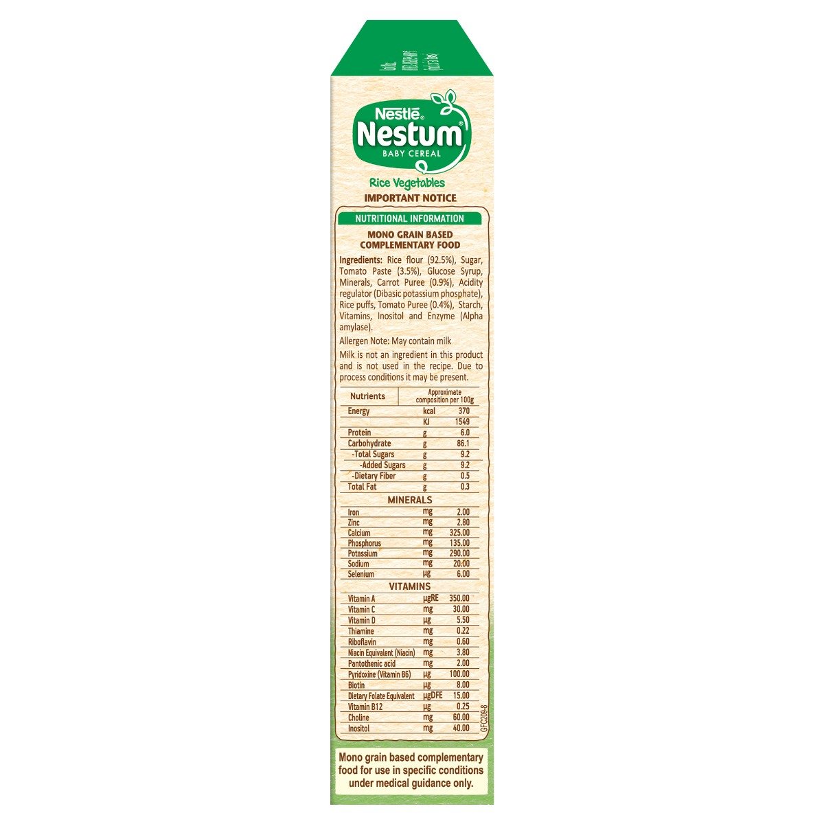 Nestle Nestum Baby Cereal Rice Vegetables (From 8 to 24 Months) Powder, 300 gm Refill Pack, Pack of 1 Nestle Nestum Baby Cereal Rice Vegetables (From 8 to 24 Months) Powder, 300 gm Refill Pack, Pack of 1