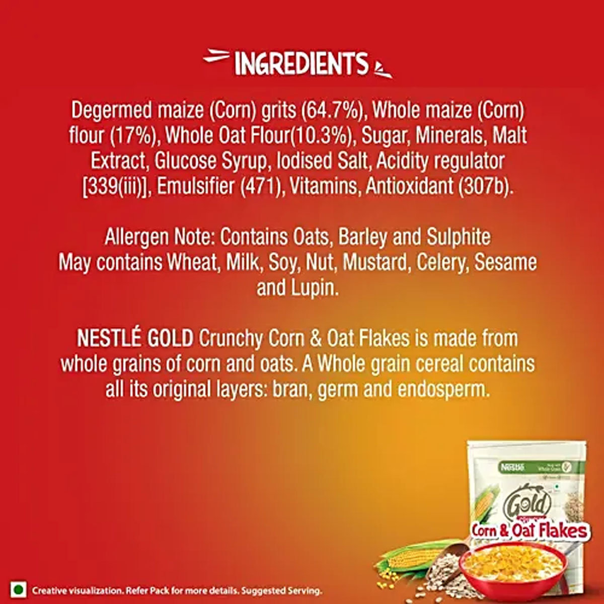 Nestle Gold Crunchy Corn & Oat Flakes, 475 gm, Pack of 1 Nestle Gold Crunchy Corn & Oat Flakes, 475 gm, Pack of 1