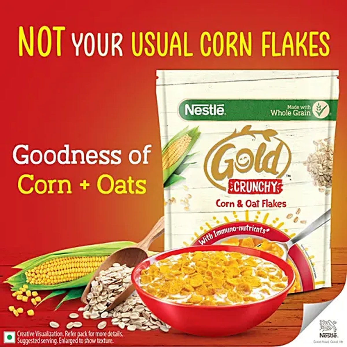 Nestle Gold Crunchy Corn & Oat Flakes, 475 gm, Pack of 1 Nestle Gold Crunchy Corn & Oat Flakes, 475 gm, Pack of 1