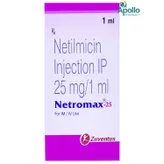 NETROMAX 25MG INJECTION 1ML, Pack of 1 INJECTION