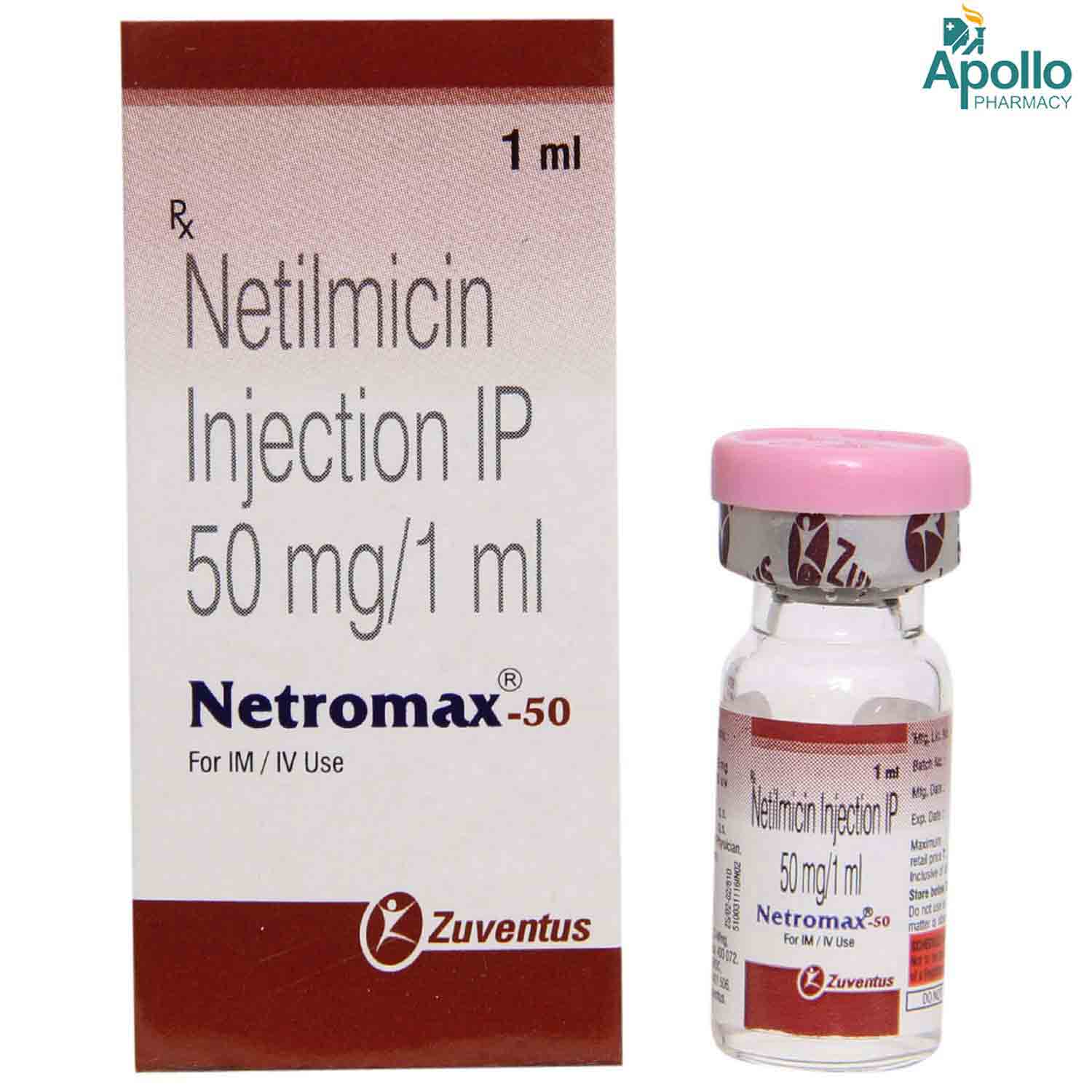 NETROMAX 50MG INJECTION 1ML, Pack of 1 INJECTION NETROMAX 50MG INJECTION 1ML, Pack of 1 INJECTION