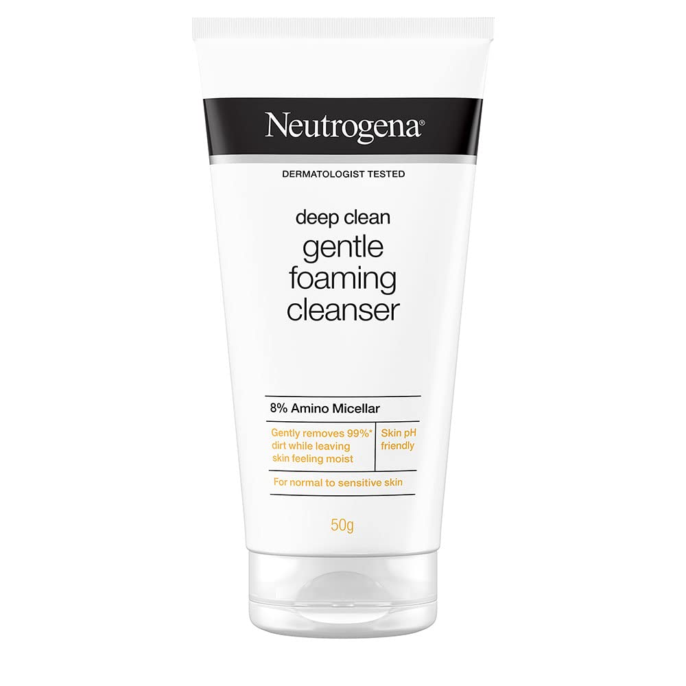 Neutrogena Deep Clean Facial Cleanser 50 ml | Deeply Cleanses | Improves Complexion | For Normal to Oily Skin, Pack of 1 Neutrogena Deep Clean Facial Cleanser 50 ml | Deeply Cleanses | Improves Complexion | For Normal to Oily Skin, Pack of 1