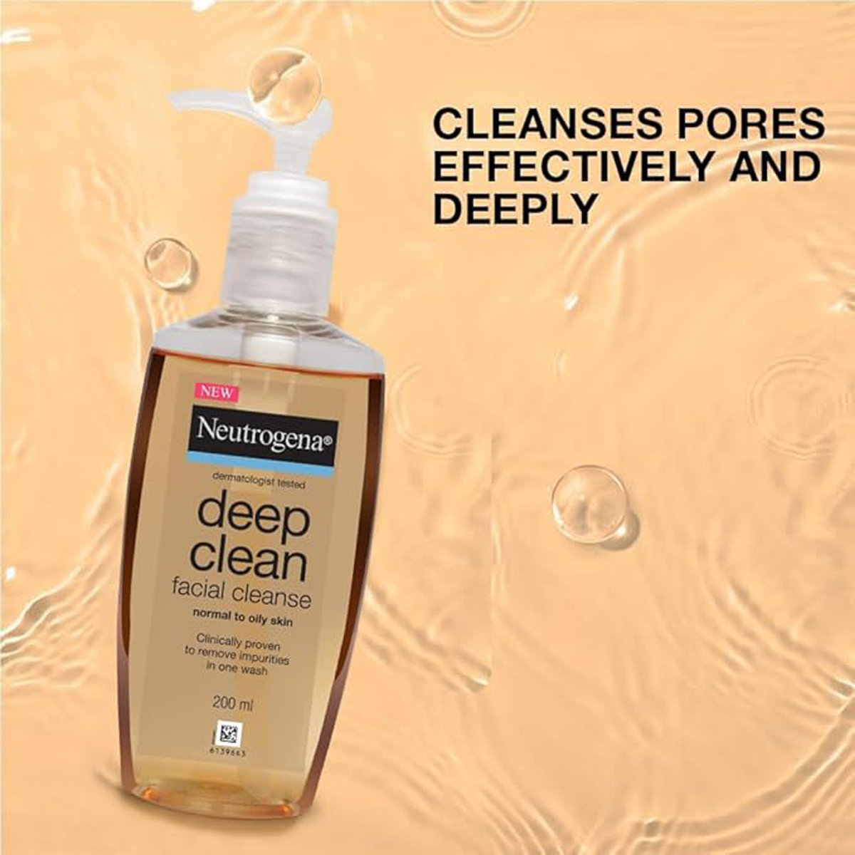 Neutrogena Deep Clean Facial Cleanser 200 ml | Deeply Cleanses | Improves Complexion | For Normal to Oily Skin, Pack of 1 Neutrogena Deep Clean Facial Cleanser 200 ml | Deeply Cleanses | Improves Complexion | For Normal to Oily Skin, Pack of 1