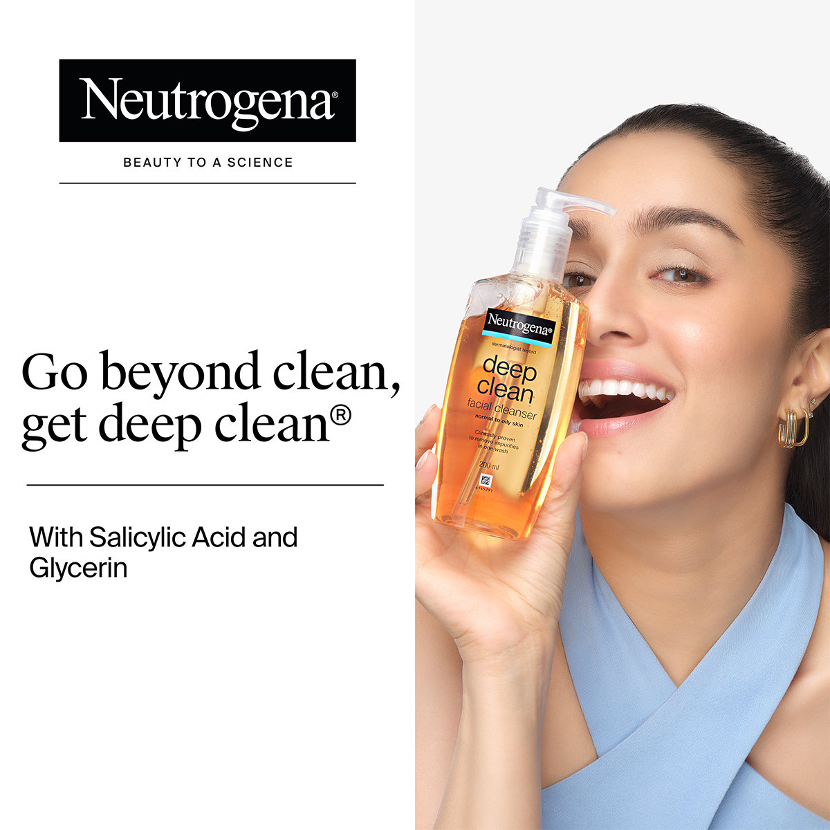 Neutrogena Deep Clean Facial Cleanser 200 ml | Deeply Cleanses | Improves Complexion | For Normal to Oily Skin, Pack of 1 Neutrogena Deep Clean Facial Cleanser 200 ml | Deeply Cleanses | Improves Complexion | For Normal to Oily Skin, Pack of 1