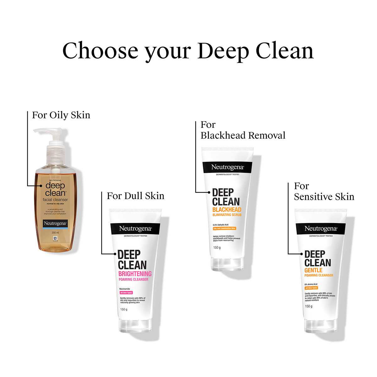 Neutrogena Deep Clean Gentle Foaming Cleanser 150 gm | With 7% Amino Micellar | Removes 99% Dirt | For Normal To Sensitive Skin, Pack of 1 Neutrogena Deep Clean Gentle Foaming Cleanser 150 gm | With 7% Amino Micellar | Removes 99% Dirt | For Normal To Sensitive Skin, Pack of 1