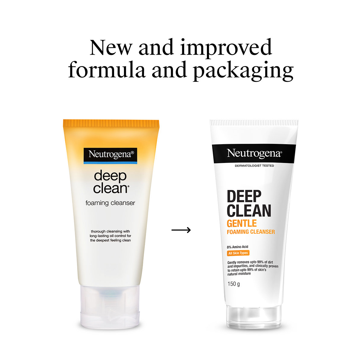 Neutrogena Deep Clean Gentle Foaming Cleanser 150 gm | With 7% Amino Micellar | Removes 99% Dirt | For Normal To Sensitive Skin, Pack of 1 Neutrogena Deep Clean Gentle Foaming Cleanser 150 gm | With 7% Amino Micellar | Removes 99% Dirt | For Normal To Sensitive Skin, Pack of 1