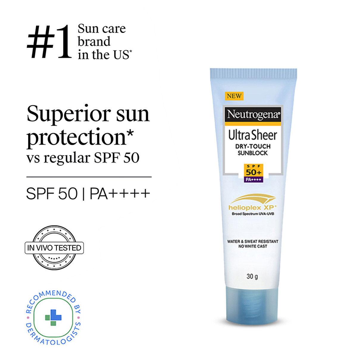 Neutrogena Ultra Sheer Dry-Touch Sunblock SPF 50+ Cream, 30 gm, Pack of 1 Neutrogena Ultra Sheer Dry-Touch Sunblock SPF 50+ Cream, 30 gm, Pack of 1