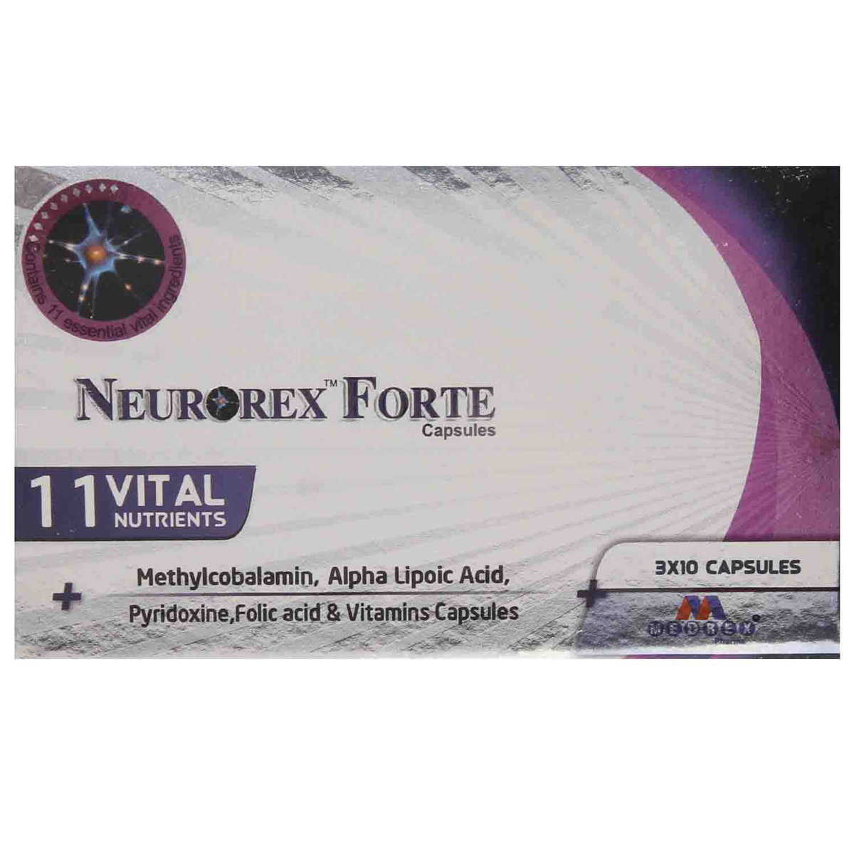 Neurorex Forte Capsule 10's, Pack of 10 Neurorex Forte Capsule 10's, Pack of 10