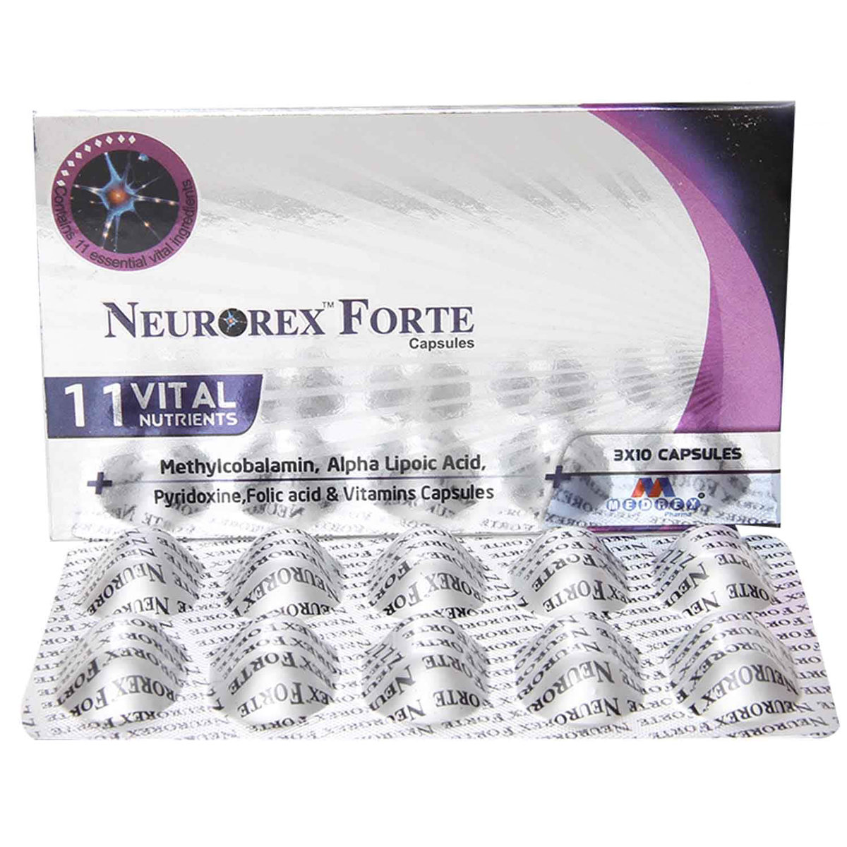 Neurorex Forte Capsule 10's, Pack of 10 Neurorex Forte Capsule 10's, Pack of 10