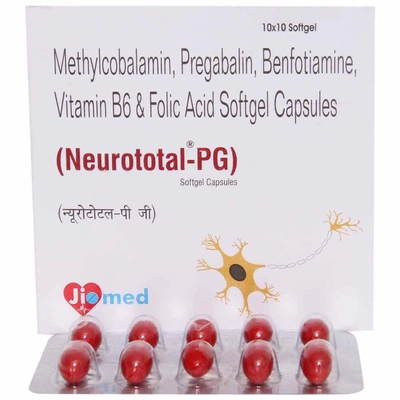 Neurototal PG Softgel Capsule 10's, Pack of 10 CapsuleS