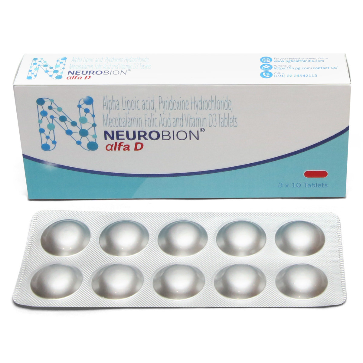 Neurobion Alfa D Tablets 10's Neurobion Alfa D Tablets 10's