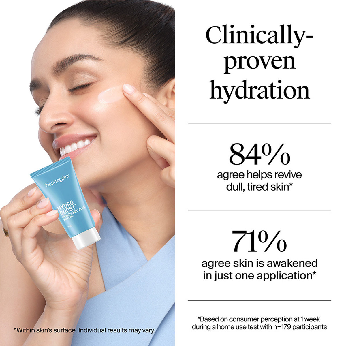 Neutrogena Hydro Boost Hyaluronic Acid Water Gel 15 ml | Hyaluronic Acid, Amino Acid & Electrolytes | 5X More Hydration For 72hrs | For Plumpy & Dewy Skin | For All Skin Type, Pack of 1 Neutrogena Hydro Boost Hyaluronic Acid Water Gel 15 ml | Hyaluronic Acid, Amino Acid & Electrolytes | 5X More Hydration For 72hrs | For Plumpy & Dewy Skin | For All Skin Type, Pack of 1