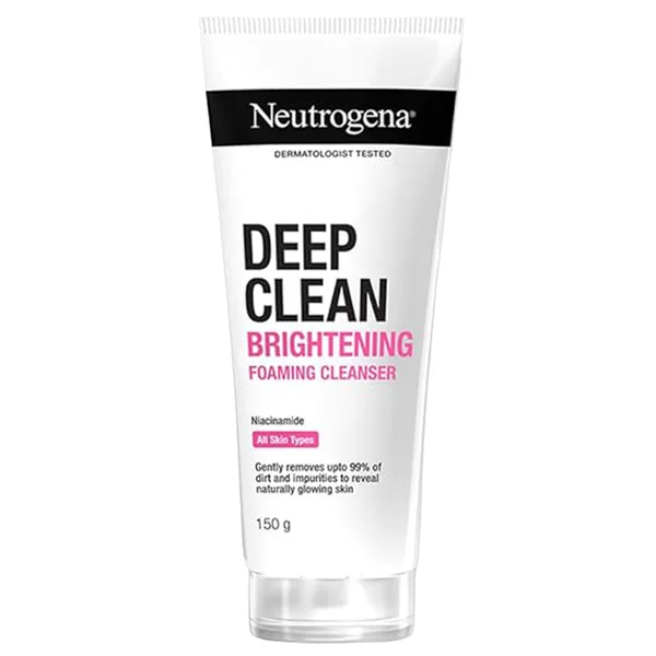 Neutrogena Deep Clean Brightening Foaming Cleanser 150 gm | Provides Deep Cleansing | With 5 Brightening Powers | Gives Clear, Glowing & Radinat Skin