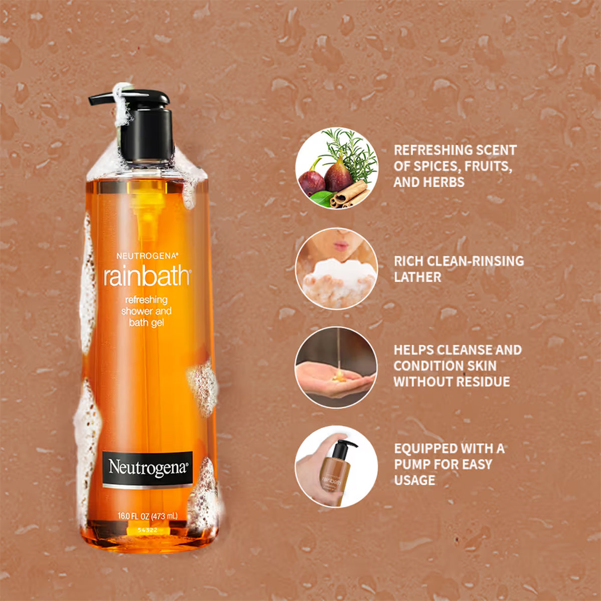 Neutrogena Rainbath Refreshing Shower & Bath Gel 473 ml | Cleanses & Softens Skin, Pack of 1 Neutrogena Rainbath Refreshing Shower & Bath Gel 473 ml | Cleanses & Softens Skin, Pack of 1