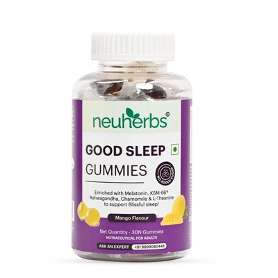 Neuherbs Good Sleep Mango Flavour for Men &amp; Women, 30 Gummies, Pack of 1