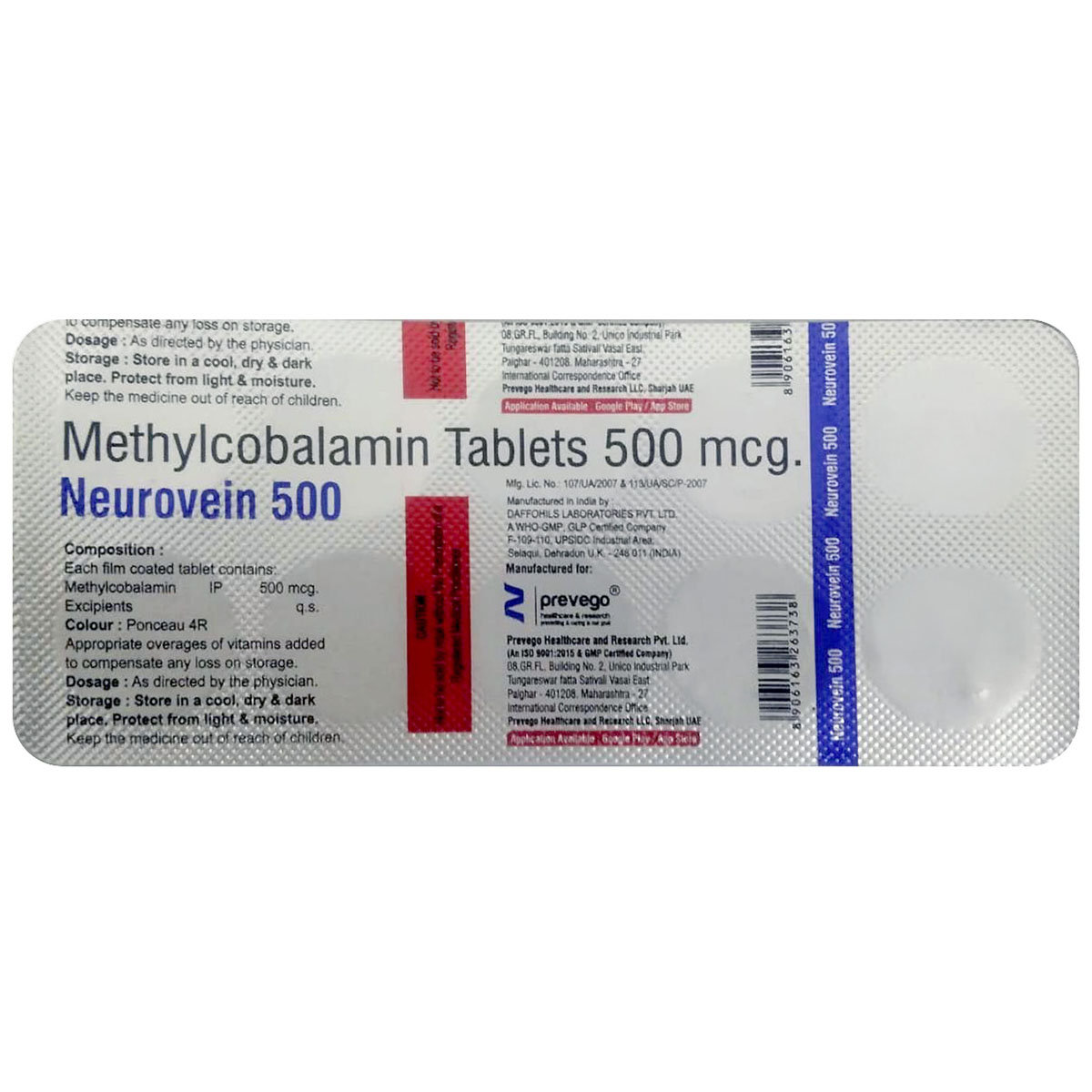 Neurovein 500 Tablet 10's, Pack of 10 Neurovein 500 Tablet 10's, Pack of 10