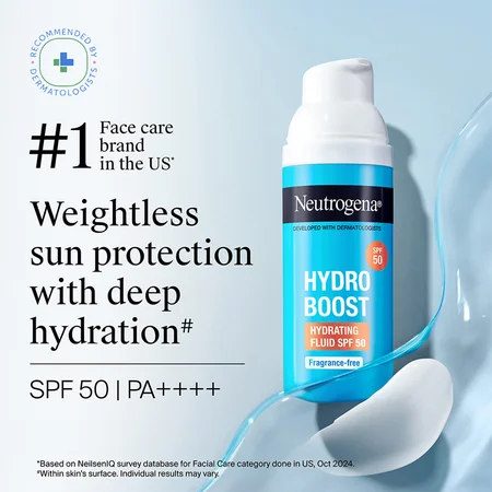 Neutrogena Hydroboost SPF 50 Hydrating Fluid Sunscreen, 50 ml